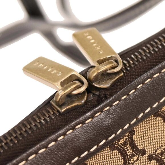 Celine Beige Canvas Macadam Shoulder Bag YS00/55 196166 - Picture 6 of 9